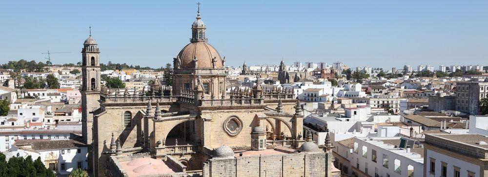 Kathedrale von Jerez de la Frontera aus der Vogelperspektive